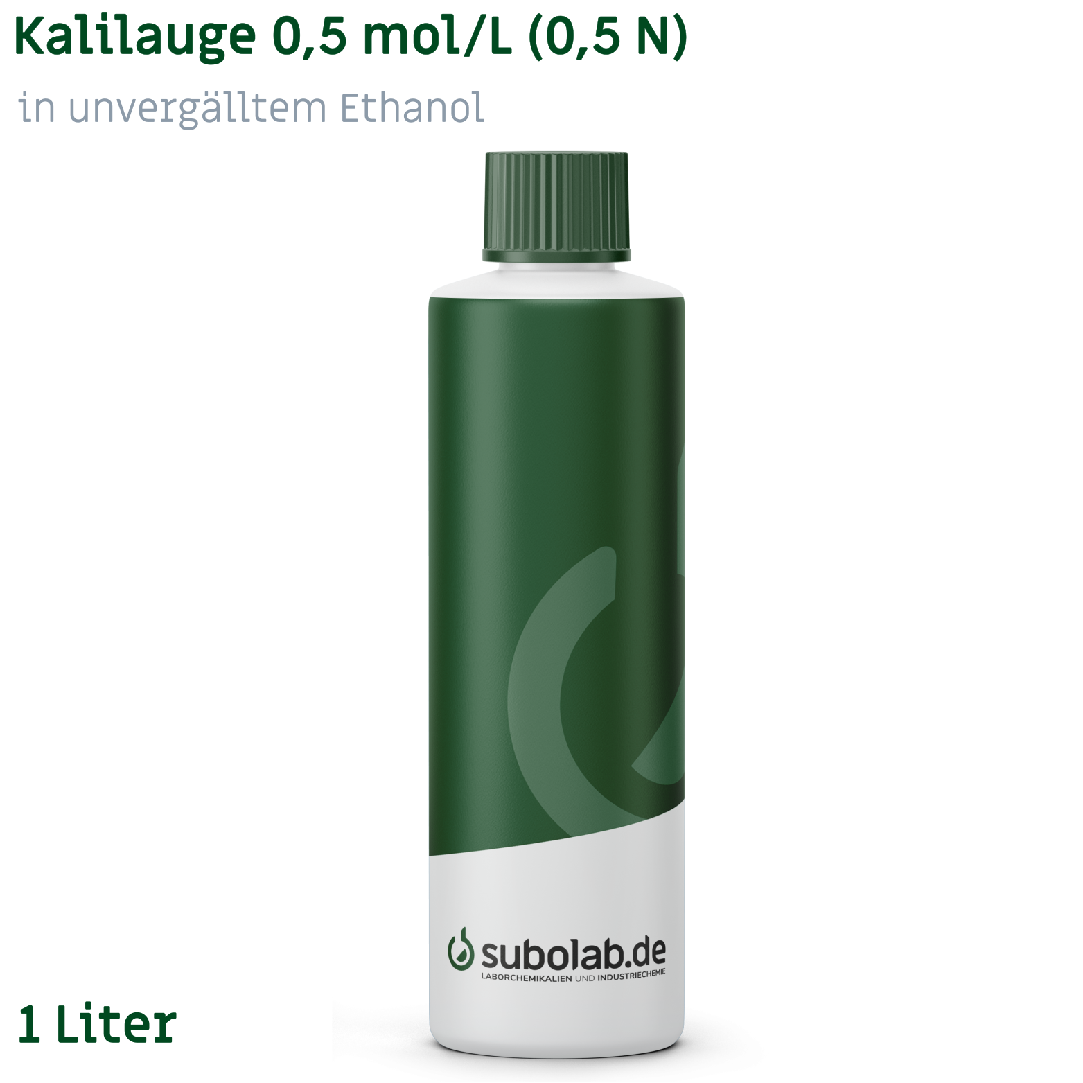 Bild von Kalilauge 0,5 mol/L (0,5 N) in unvergälltem Ethanol (1 Liter)