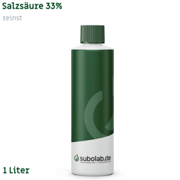 Bild von Salzsäure 33% reinst (1 Liter)