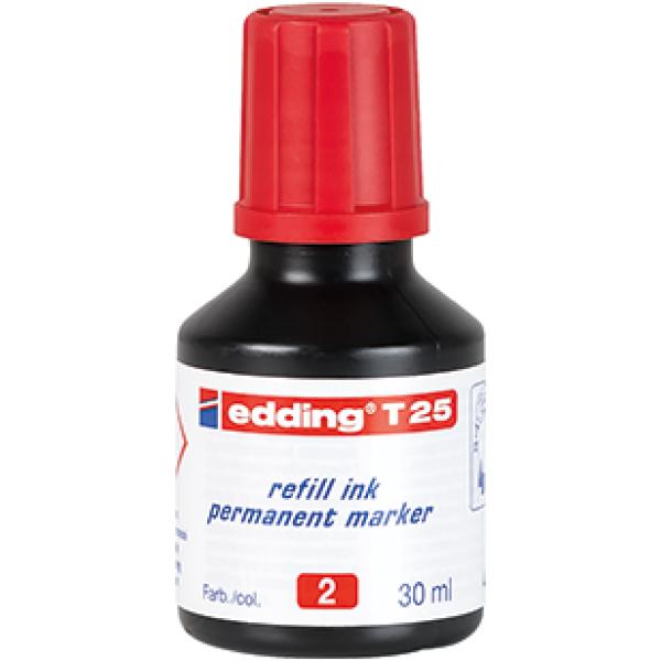 Bild von Nachfülltinte edding T 25, 30ml, rot