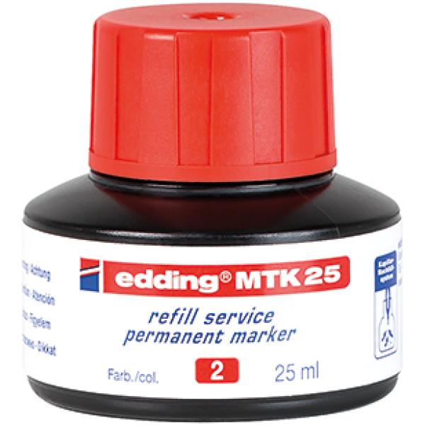 Bild von Nachfülltinte edding MTK 25, 25ml, rot