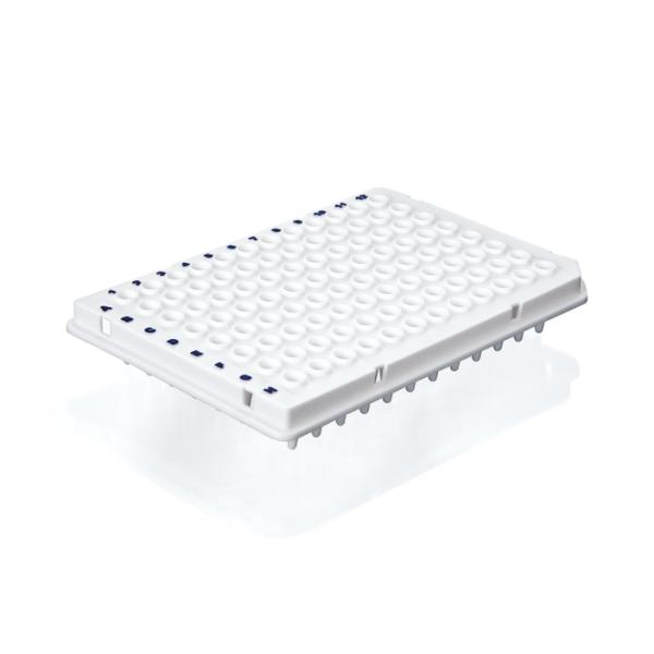 Bild von 96-Well PCR-Platten, mit halbem Rahmen, 0,2ml, weiß