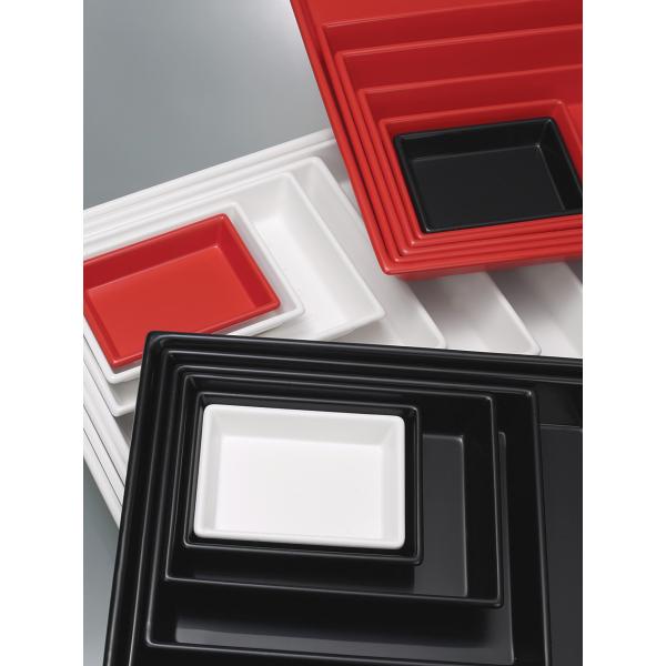 Bild von Fotoschale, PVC, 590x680x70mm, rot, m, Bodenrillen, niedere Form