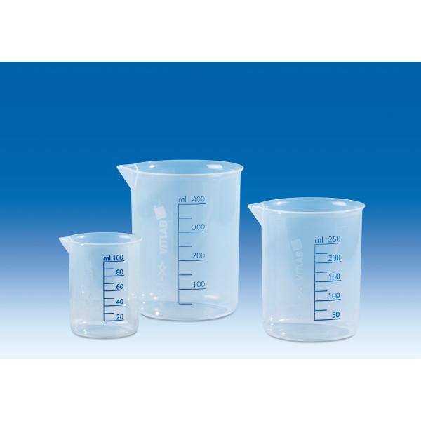 Bild von Griffinbecher, PP, blaue Skala, 100ml