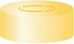 Bild von Aluminium-Bördelkappen, f, Probengläser N 20, TB - m, Mittelabriss, Butylgummi/PTFE, Pck à 100