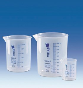 Bild von Griffinbecher, PP, blaue Skala, 150ml