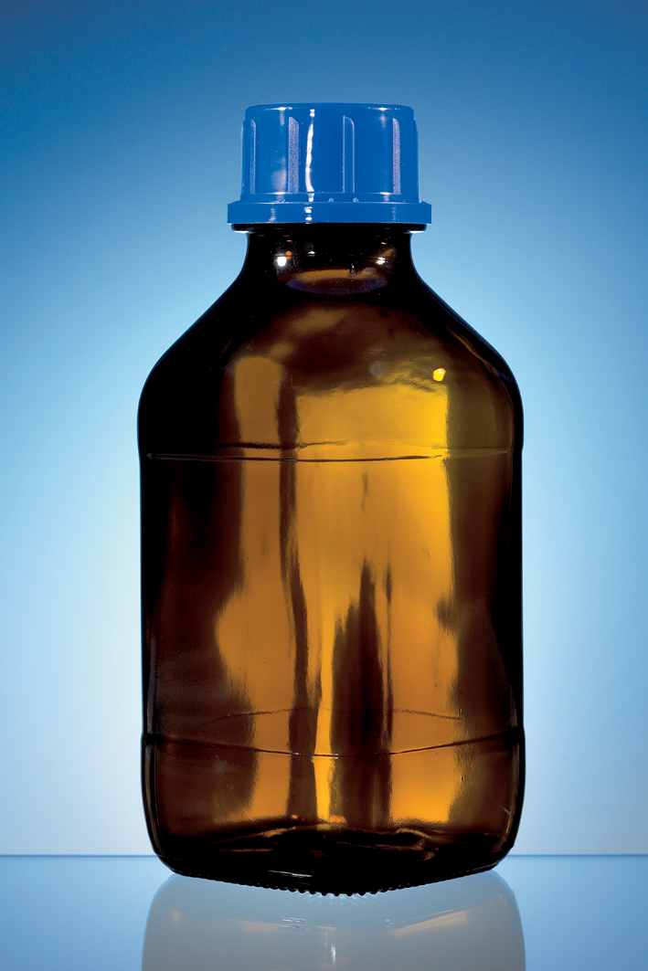 Bild von Gewindeflasche, braun, ohne Beschichtung, 500ml