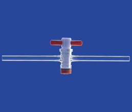 Bild von Einweghahn, PTFE-Küken, Bohrung 1,5mm, NS12,5