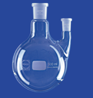 Bild von Zweihalsrundkolben, Duran,1000ml, NS29/32, Seitenhals gerade NS29/32