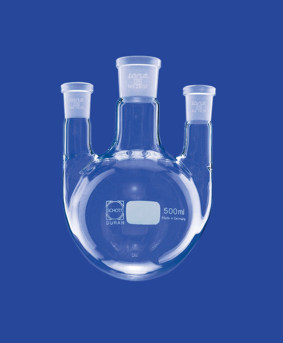 Bild von Dreihalsrundkolben, Duran, 100ml, NS29/32, 2 Seitenhälse gerade NS14/23