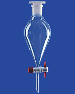 Bild von Scheidetrichter, konisch, 100ml, m, PTFE-Küken